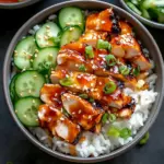 Delicious Bang Bang Chicken Bowl with crispy chicken and fresh vegetables