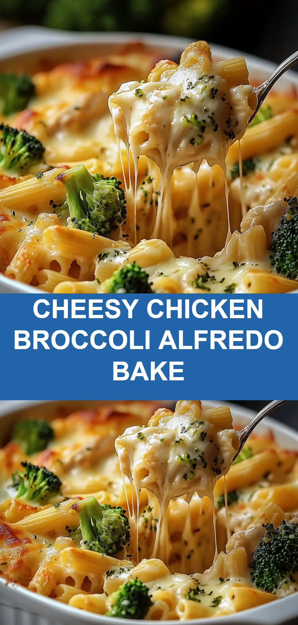 Cheesy Chicken Broccoli Alfredo Bake
