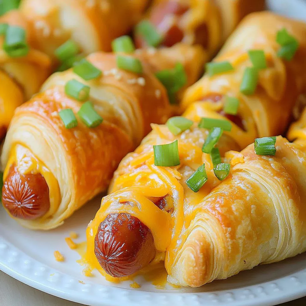 Cheesy Chili Crescent Dogs