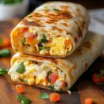 Cheesy garlic chicken wraps filled with melted cheese and flavorful garlic seasoning