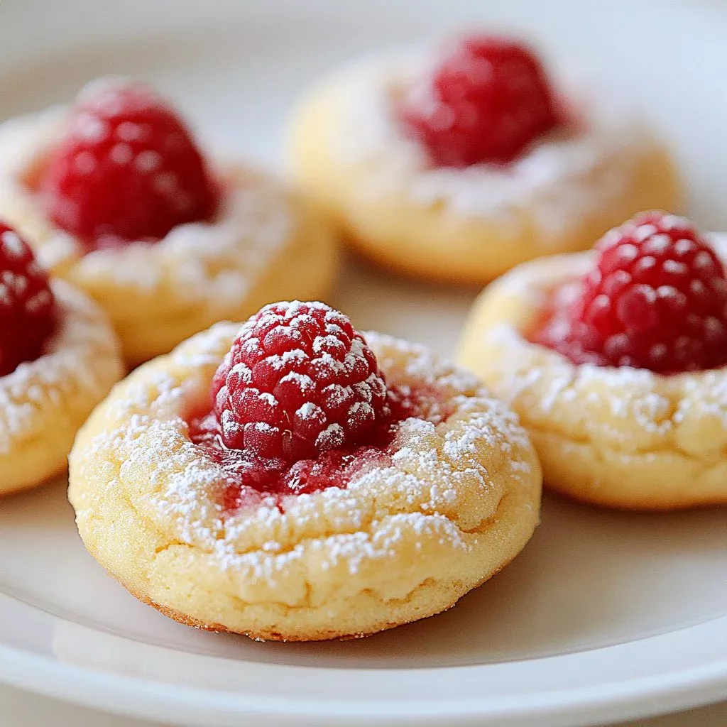 Chewy Raspberry Sugar Cookies