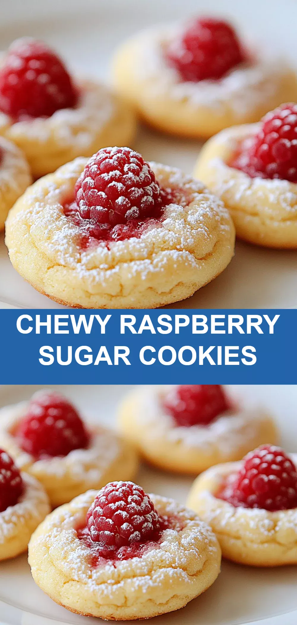 Chewy Raspberry Sugar Cookies