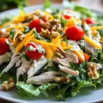 Delicious Chicken Cheddar Chive Salad with fresh ingredients