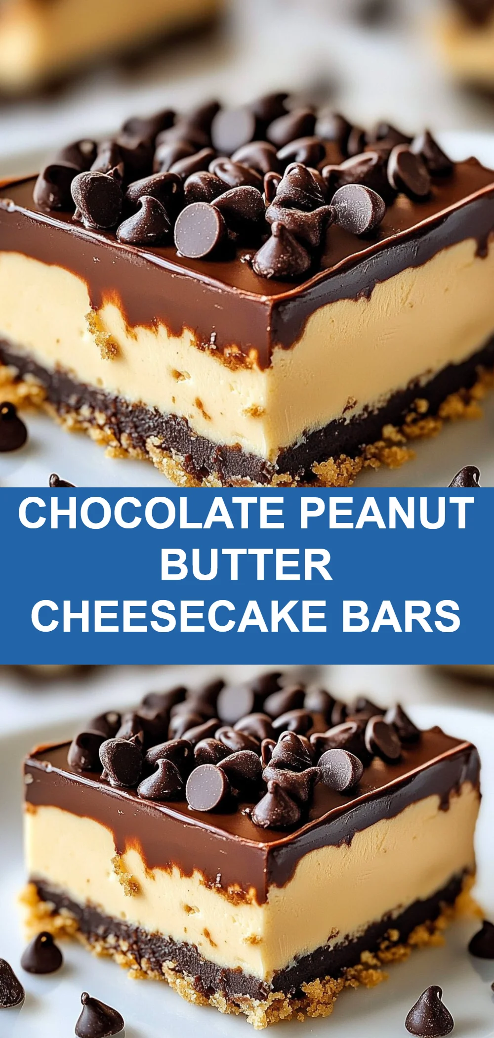 Chocolate Peanut Butter Cheesecake Bars