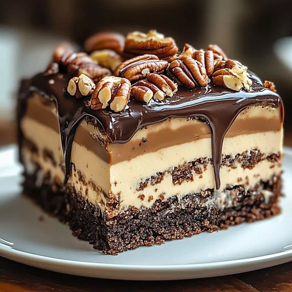 Chocolate Pecan Cream Cheesecake