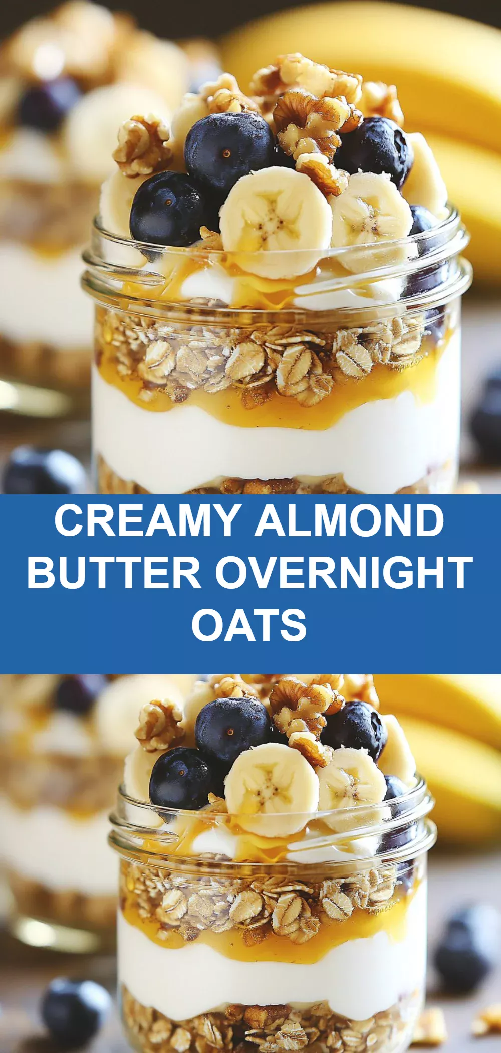 Creamy Almond Butter Overnight Oats