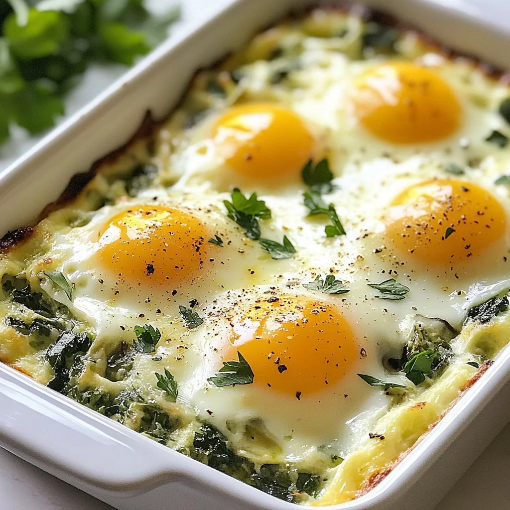 Creamy Brunch Spinach and Artichoke Eggs