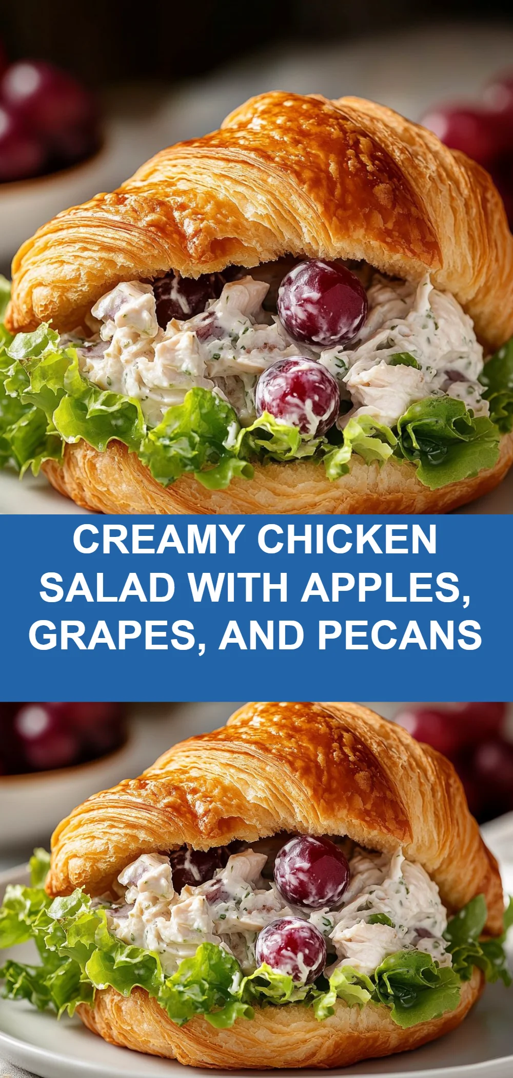 Creamy Chicken Salad with Apples, Grapes, and Pecans