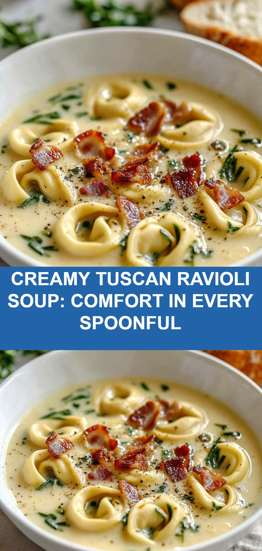 Creamy Tuscan Ravioli Soup: Comfort in Every Spoonful