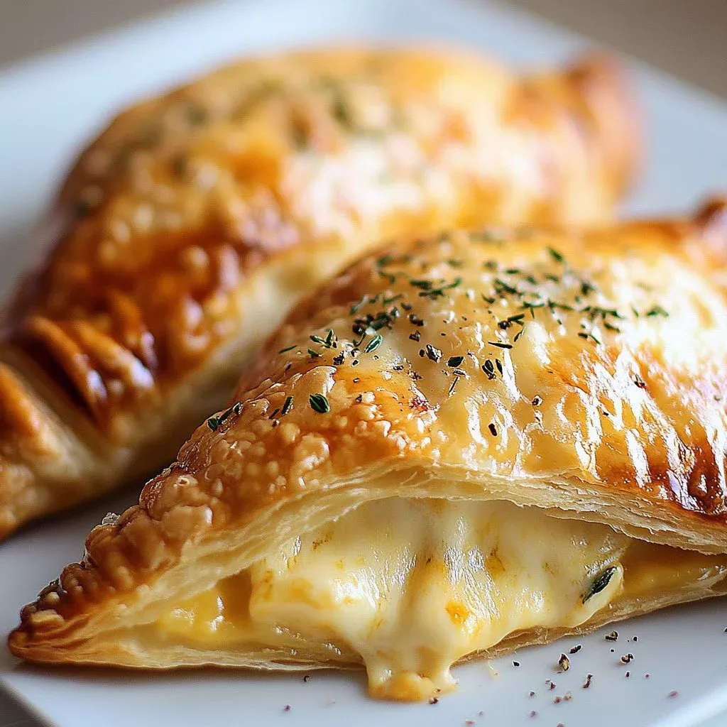 Crispy Cheesy Chicken Alfredo Calzones
