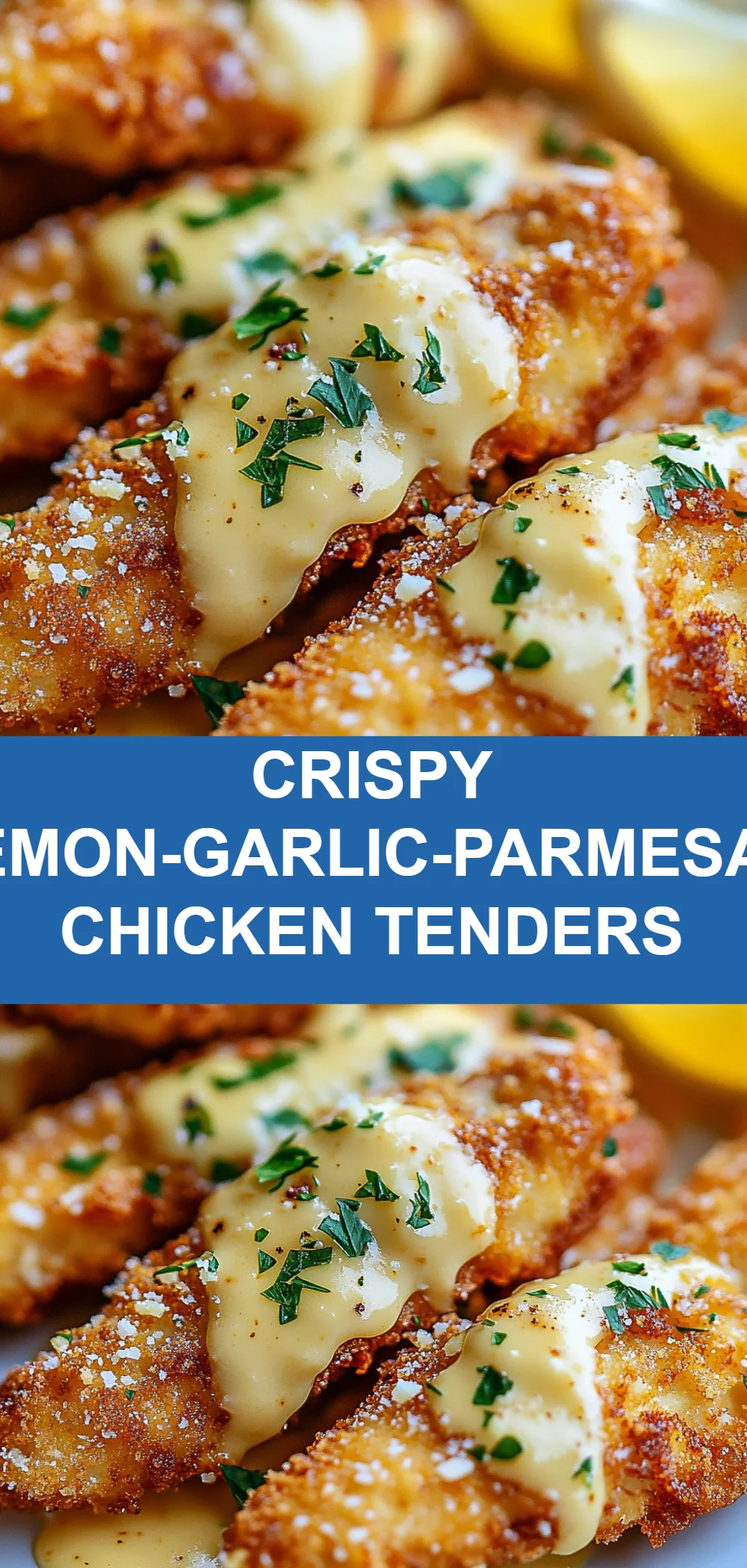 Crispy Lemon-Garlic-Parmesan Chicken Tenders