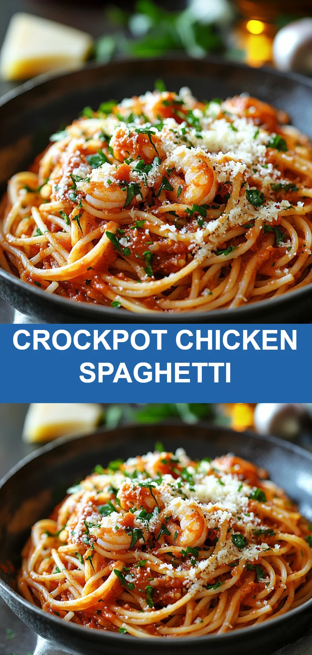 Crockpot Chicken Spaghetti