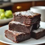 Delicious fudgy sourdough brownies made from sourdough discard.