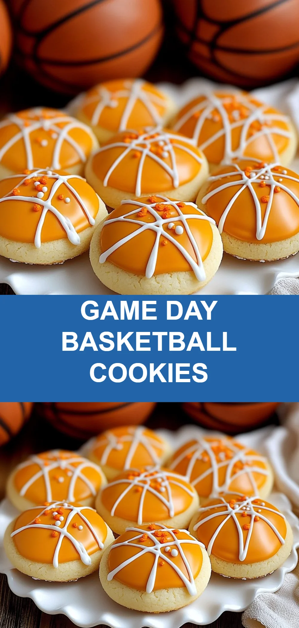 Game Day Basketball Cookies