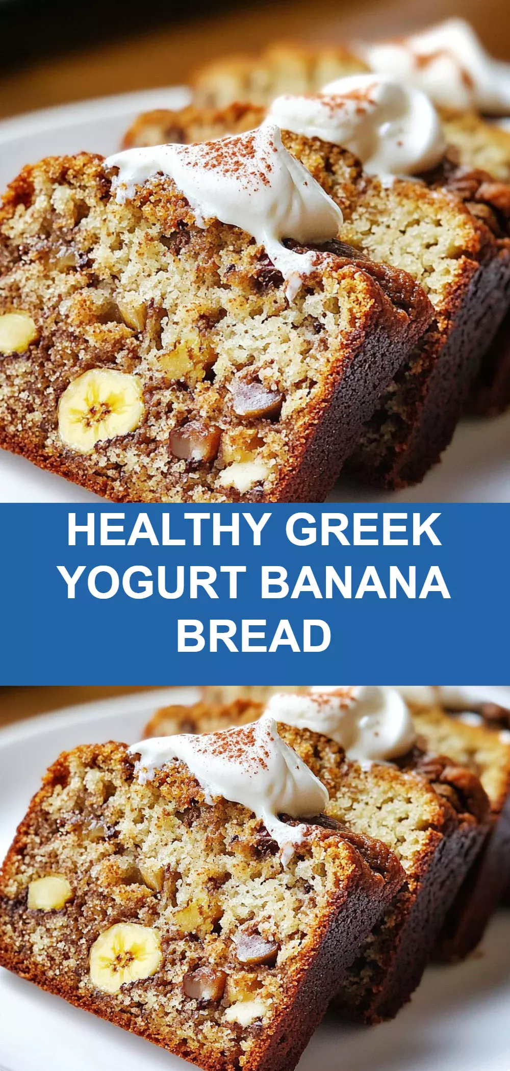 Healthy Greek Yogurt Banana Bread