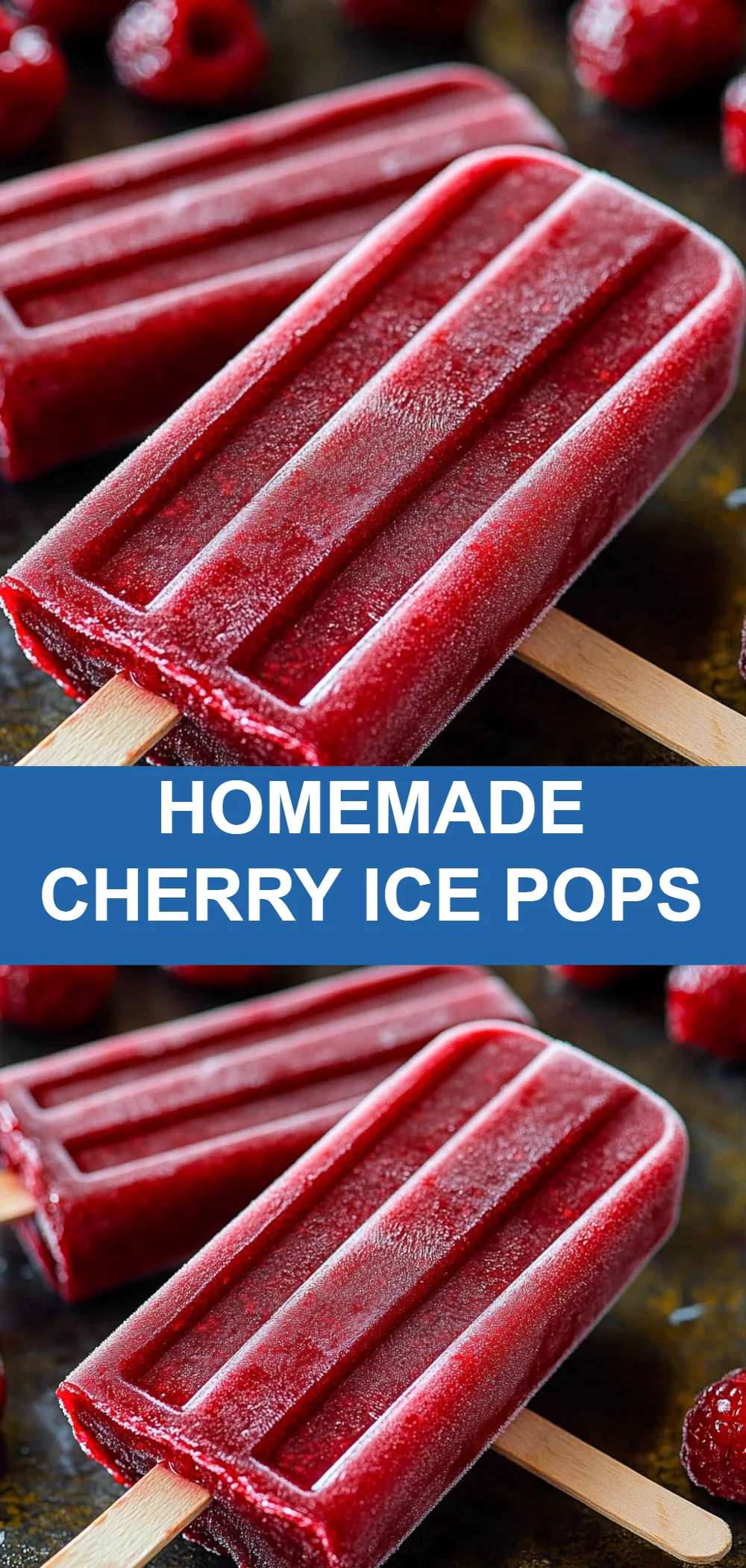 Homemade Cherry Ice Pops