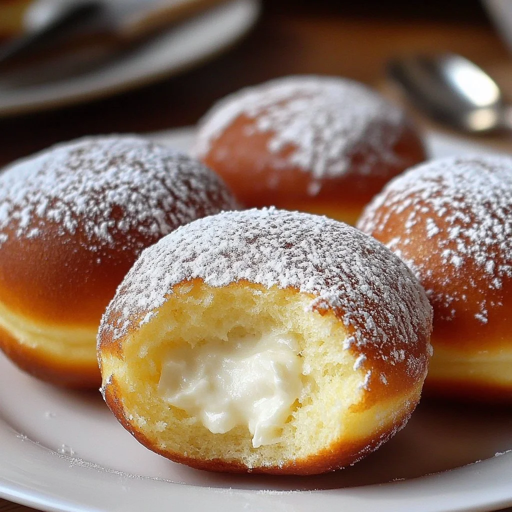 Italian Cream Bomboloni Doughnuts