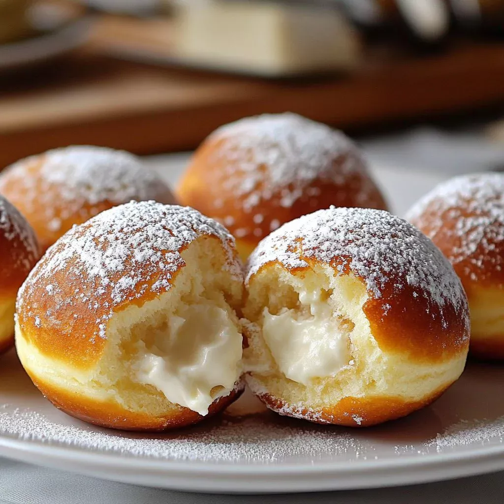Italian Cream Bomboloni Doughnuts