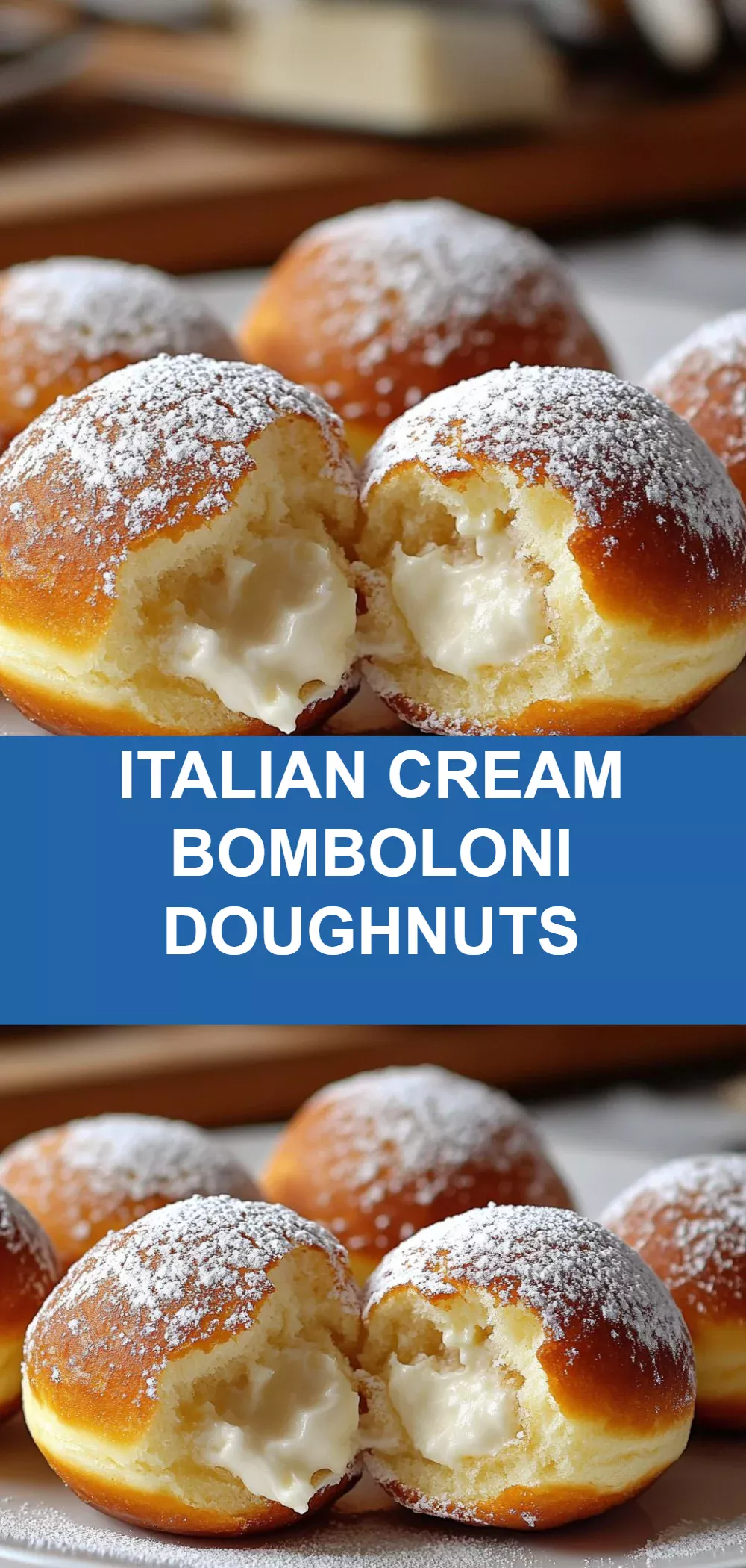 Italian Cream Bomboloni Doughnuts