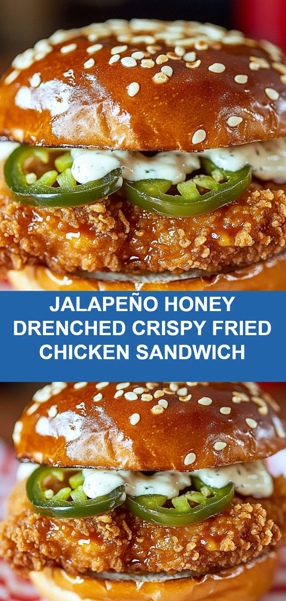 Jalapeño Honey Drenched Crispy Fried Chicken Sandwich