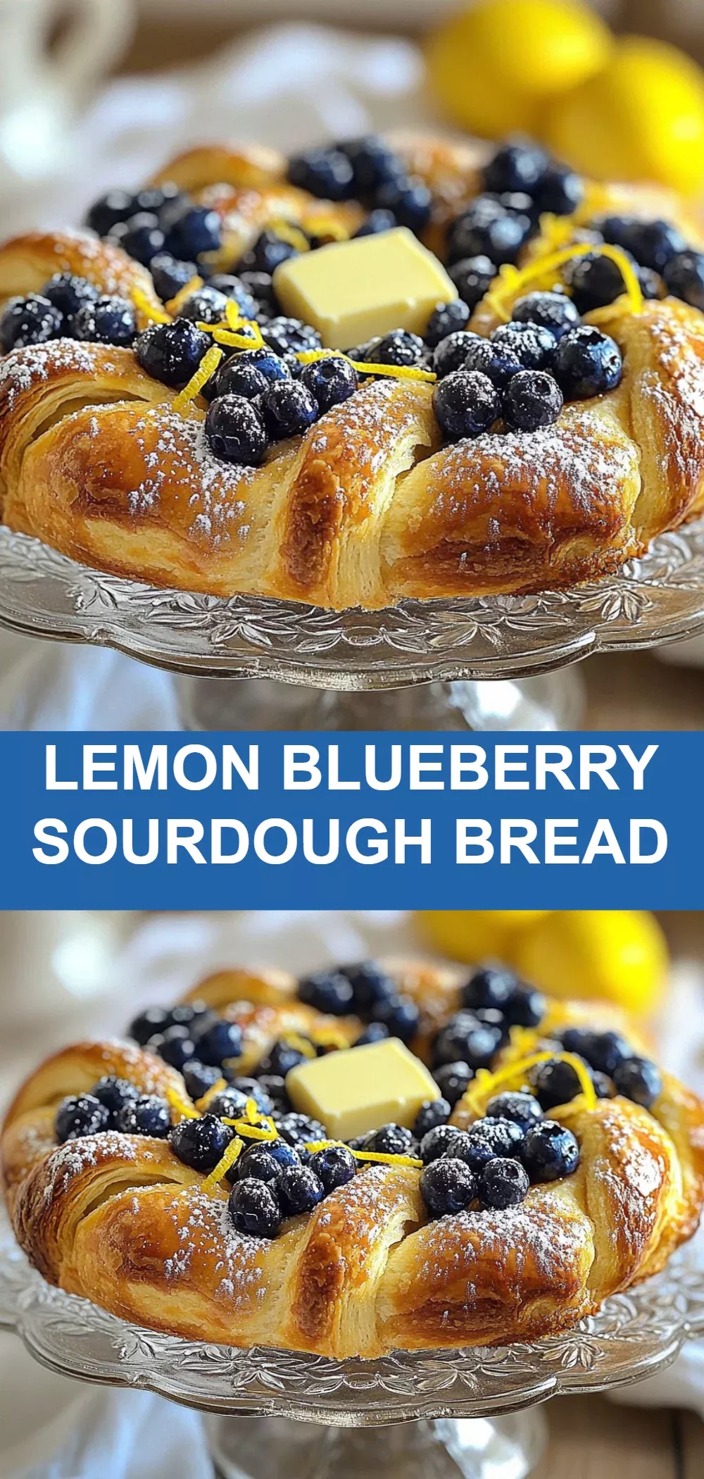 Lemon Blueberry Sourdough Bread