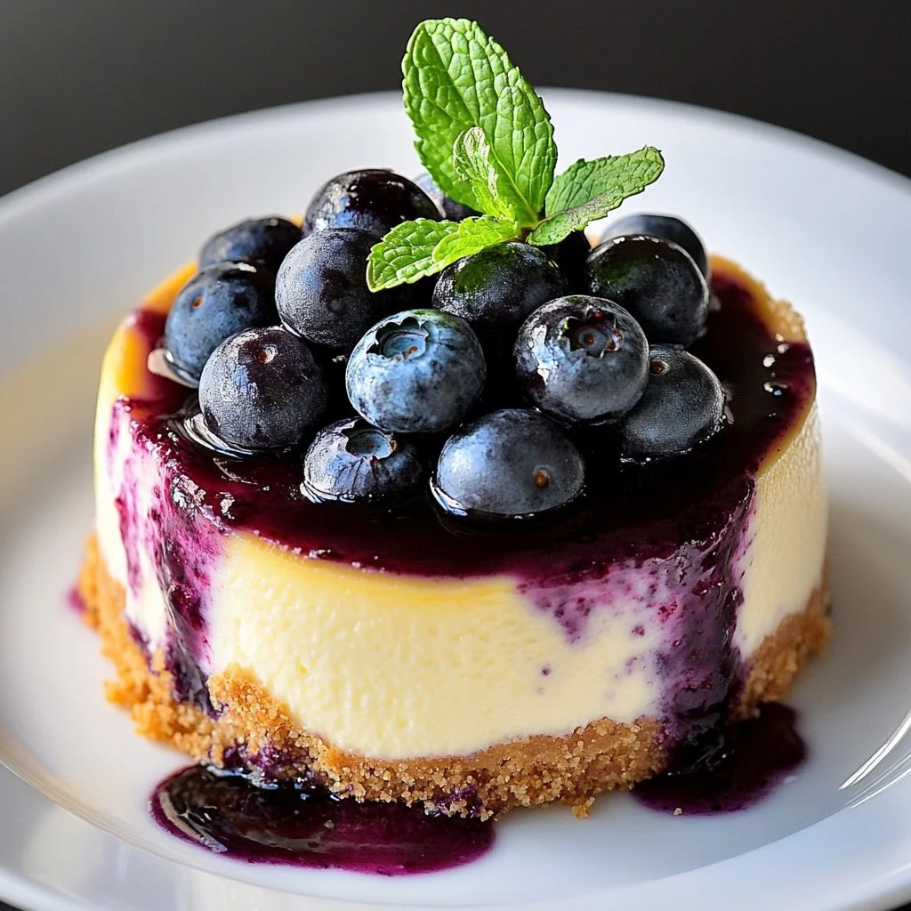 Lemon Blueberry Swirl Cheesecake