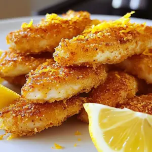 Lemon Romano Chicken cutlets served with fresh herbs and lemon wedges