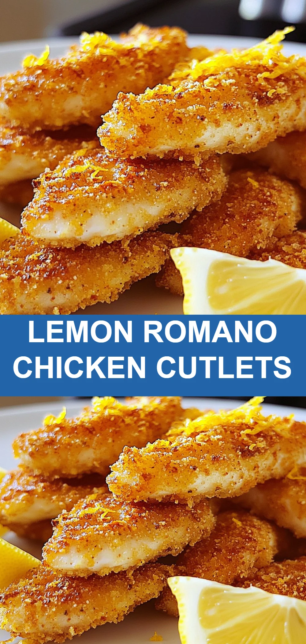 Lemon Romano Chicken Cutlets