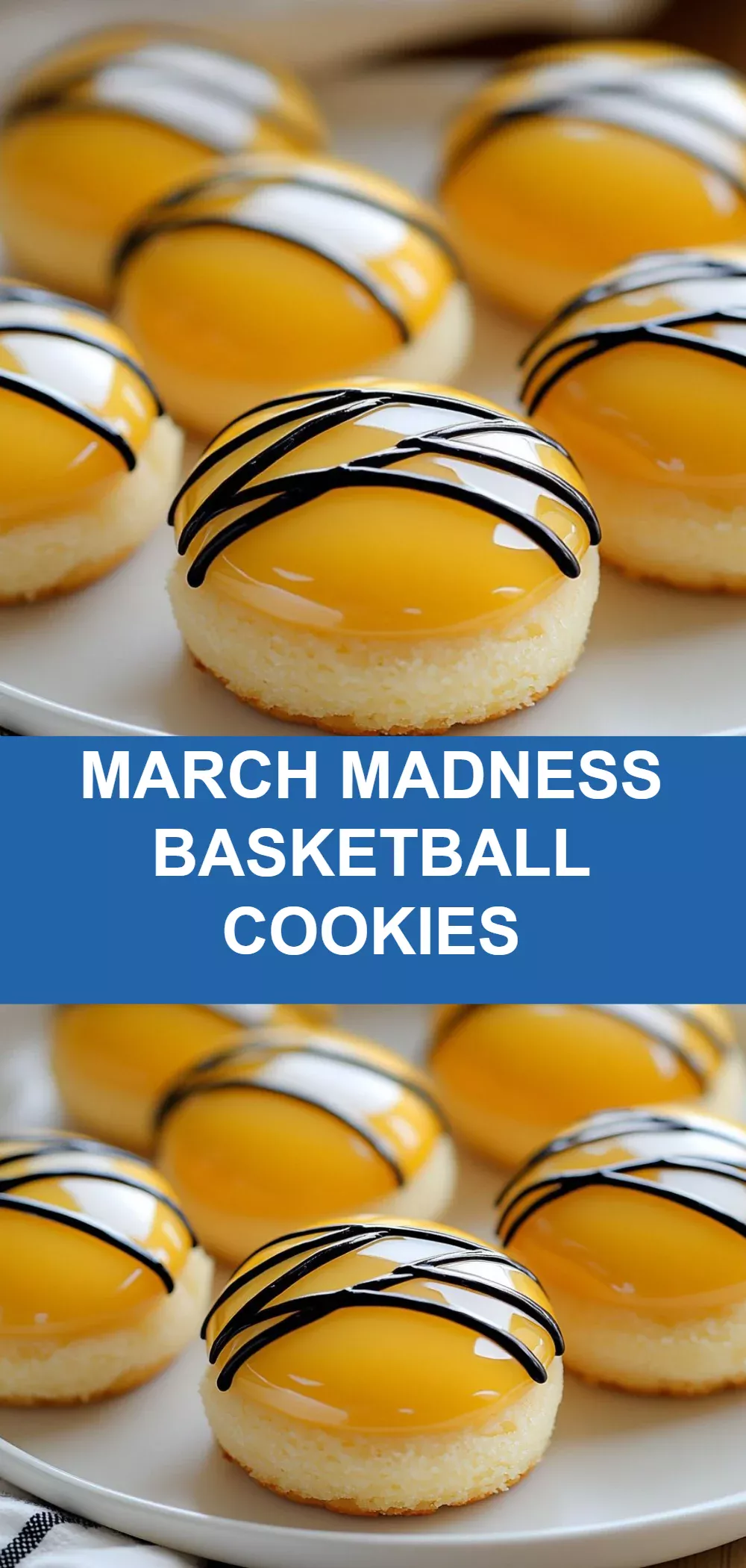 March Madness Basketball Cookies