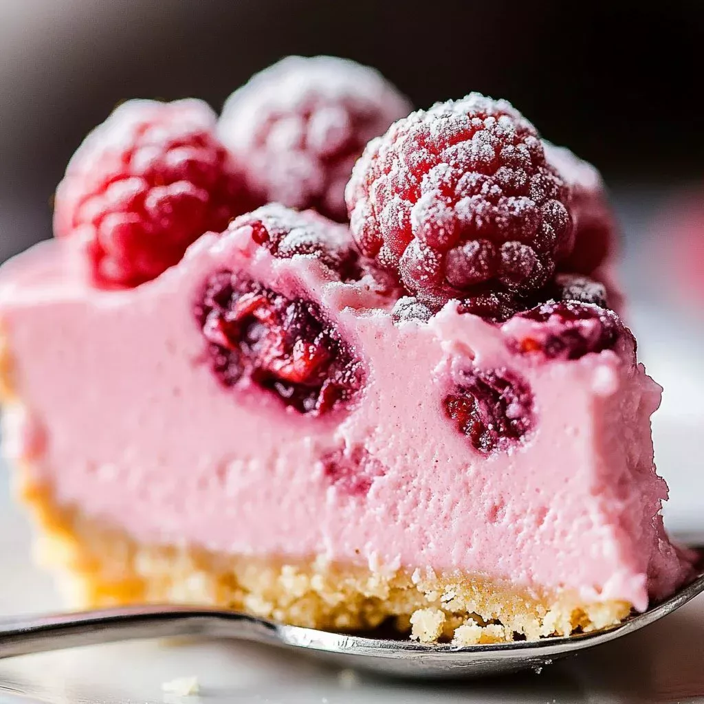 No Bake Raspberry Cheesecake