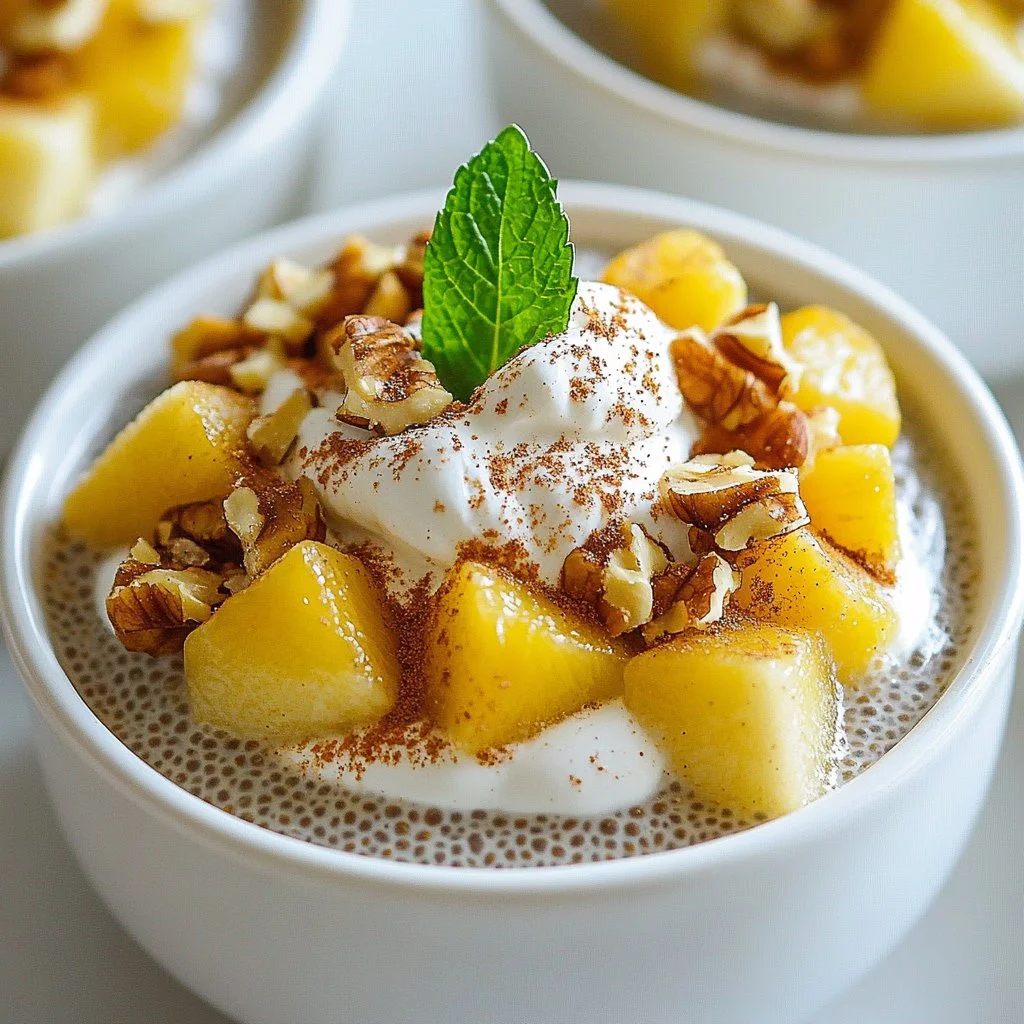 Overnight Breakfast Cinnamon Apple Chia Parfait