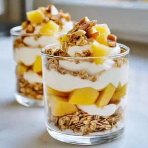 Overnight Cinnamon Apple Chia Parfait served in a glass with layers of apple and chia seeds