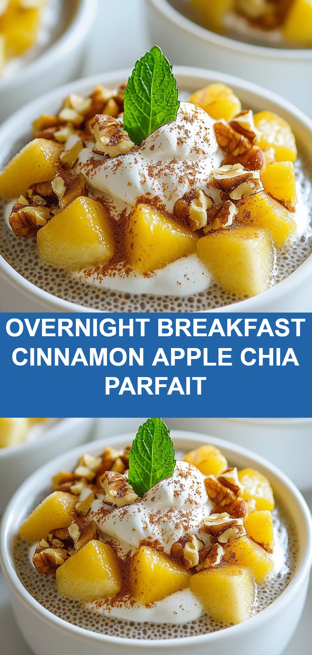 Overnight Breakfast Cinnamon Apple Chia Parfait