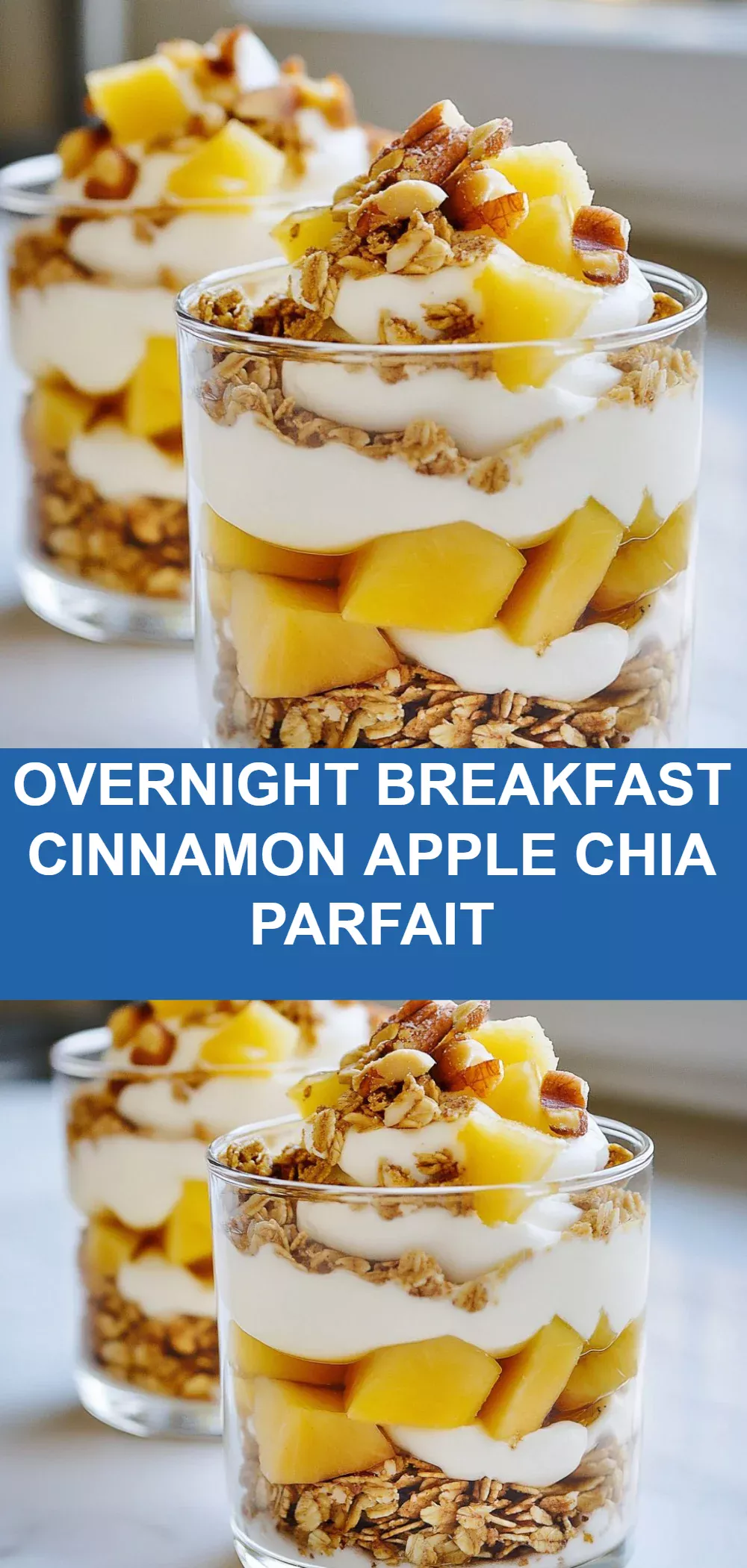 Overnight Breakfast Cinnamon Apple Chia Parfait