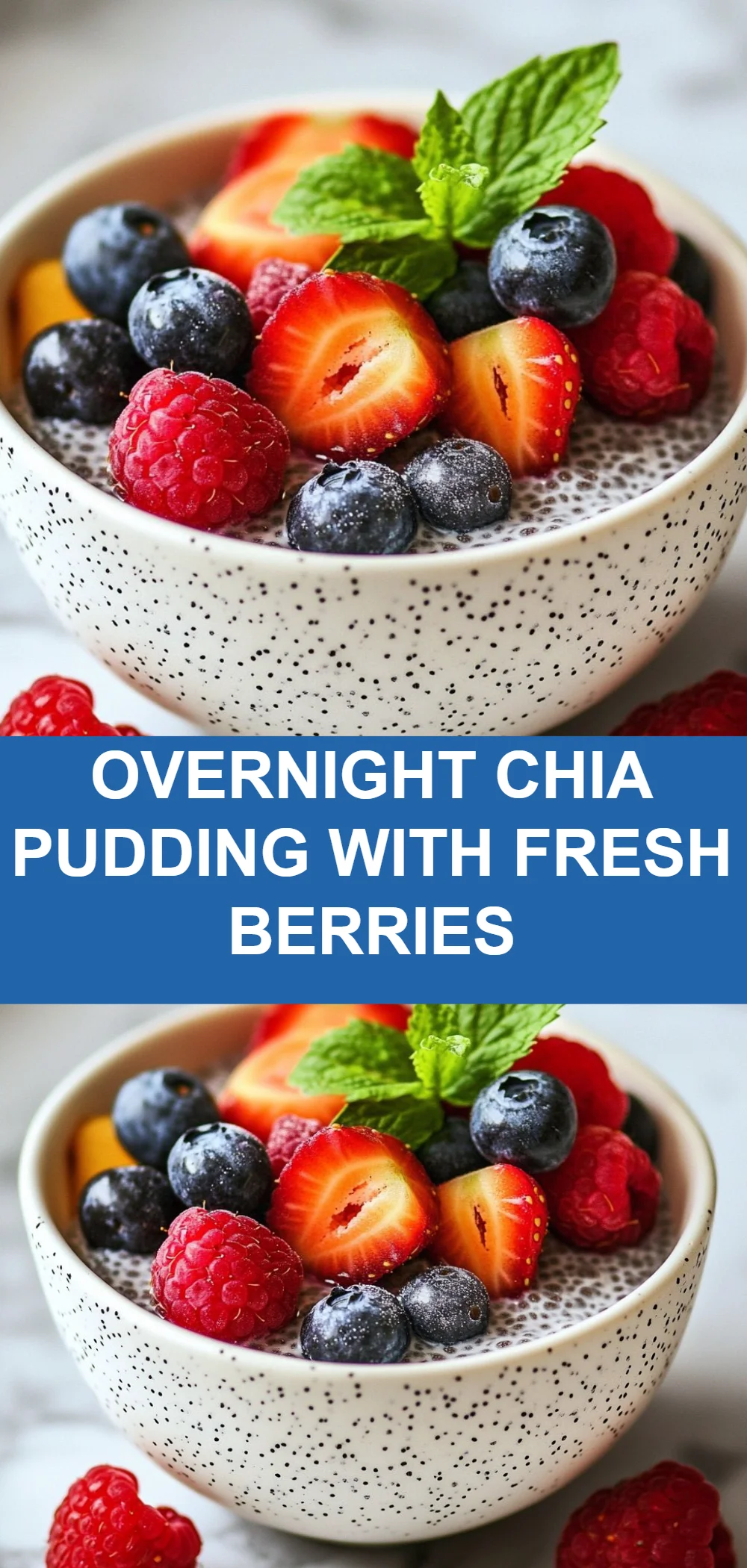 Overnight Chia Pudding with Fresh Berries