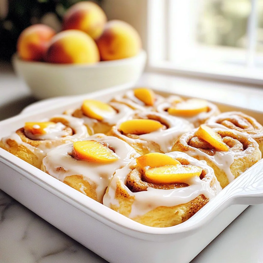 Peach Pie Cinnamon Rolls