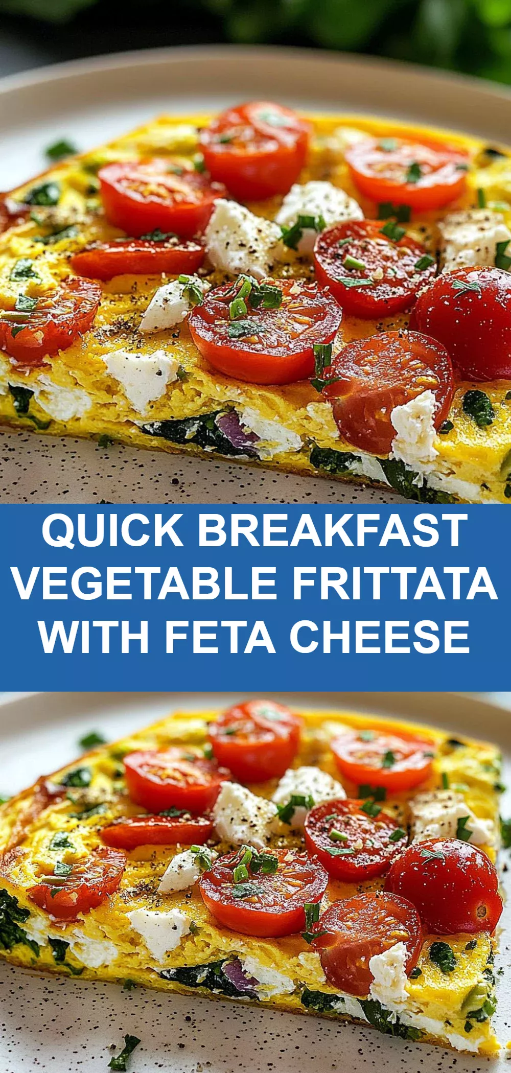 Quick Breakfast Vegetable Frittata with Feta Cheese