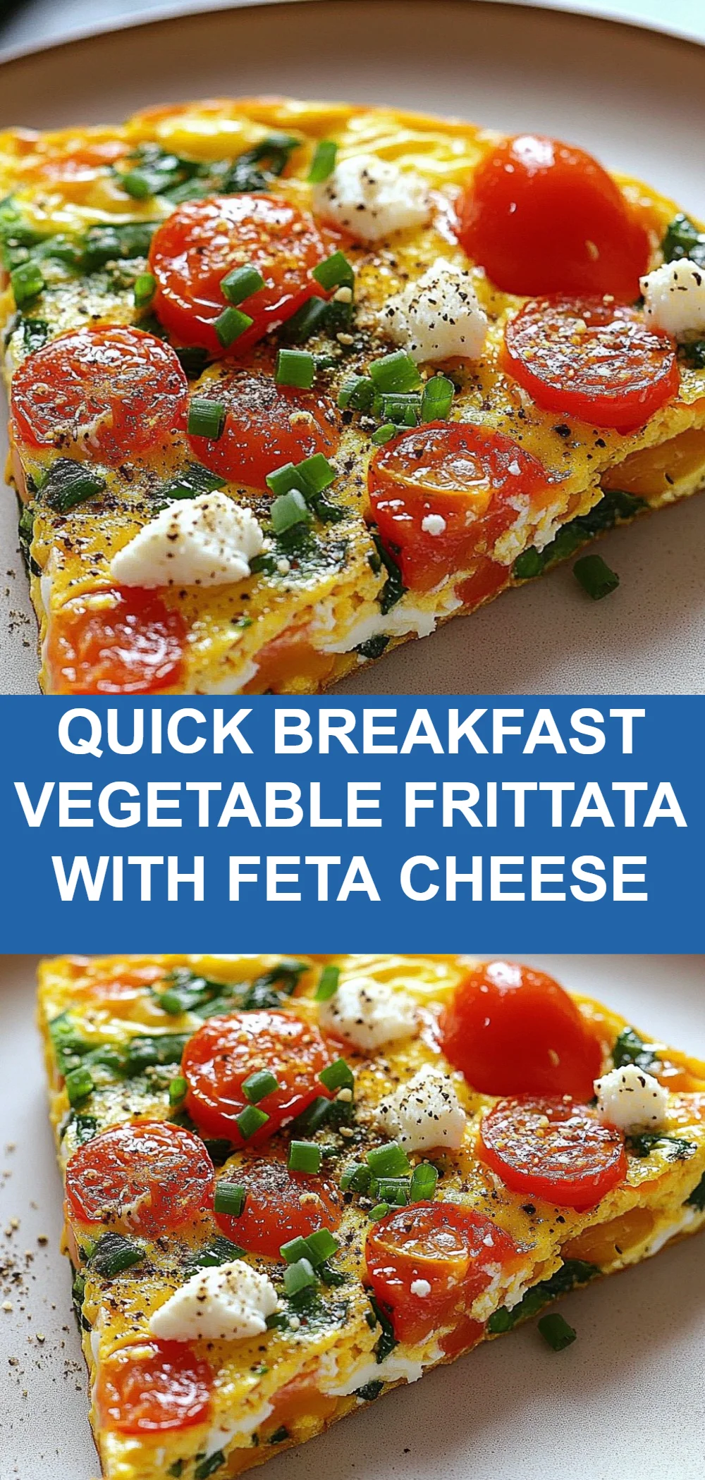 Quick Breakfast Vegetable Frittata with Feta Cheese