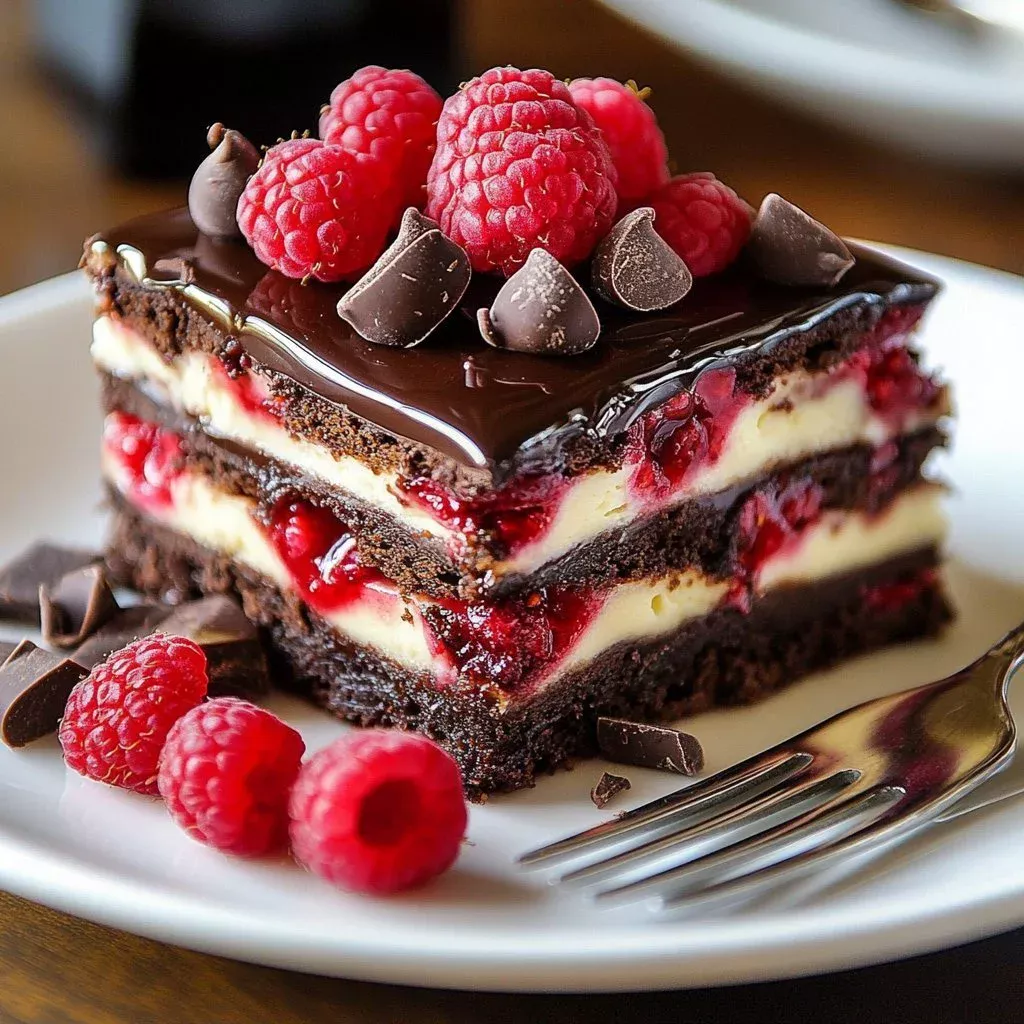 Raspberry Chocolate Dessert Lasagna