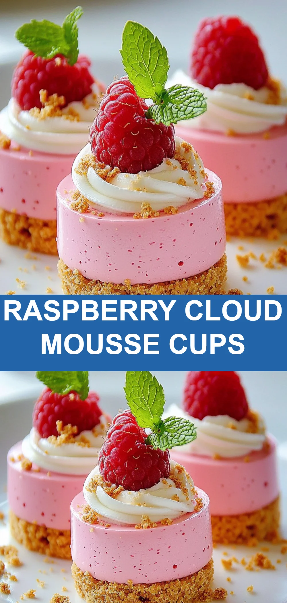Raspberry Cloud Mousse Cups