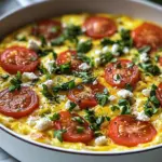 Savory herb cheese frittata fresh out of the oven, ideal for brunch