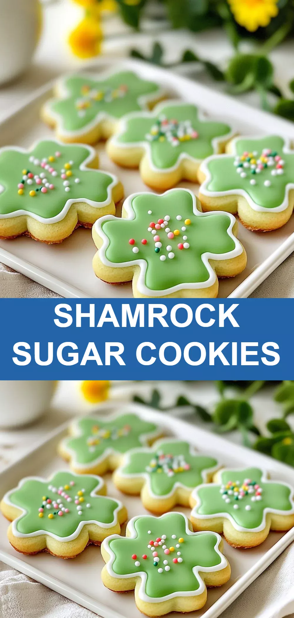 Shamrock Sugar Cookies