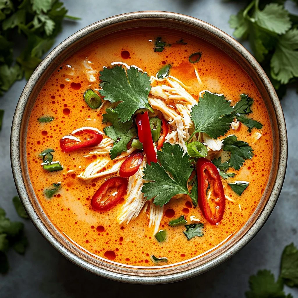 Slow Cooker Thai Coconut Chicken Soup