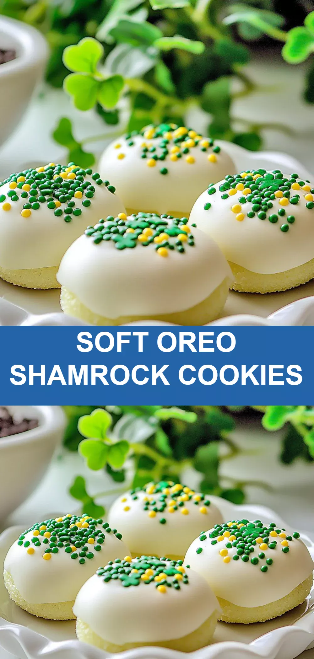 Soft Oreo Shamrock Cookies