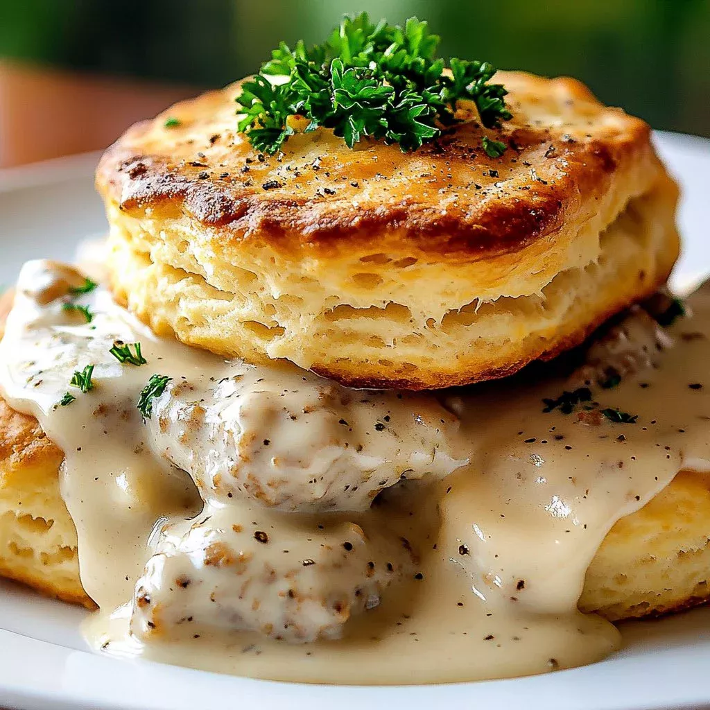 Southern Charm Sausage Gravy & Fluffy Biscuits
