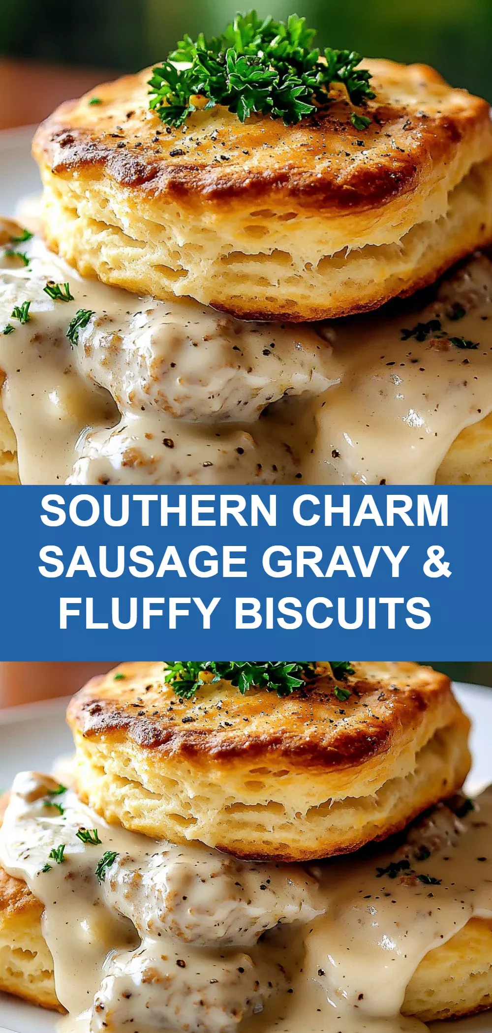 Southern Charm Sausage Gravy & Fluffy Biscuits