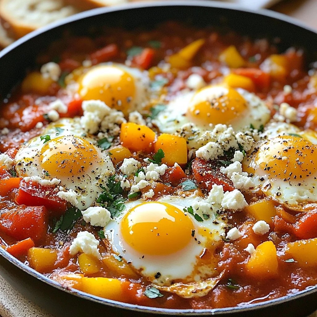 Spicy Breakfast Shakshuka with Bell Peppers