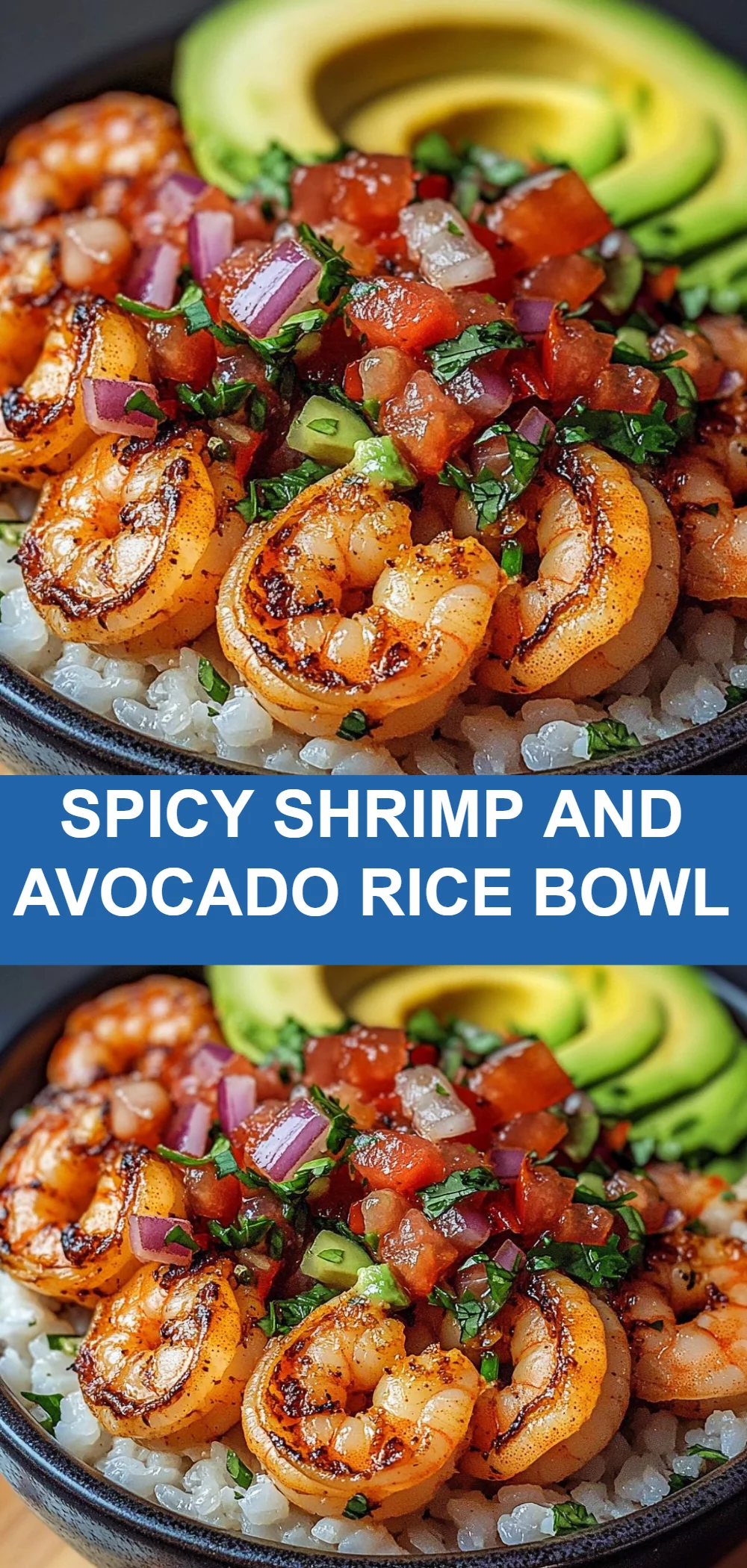 Spicy Shrimp and Avocado Rice Bowl