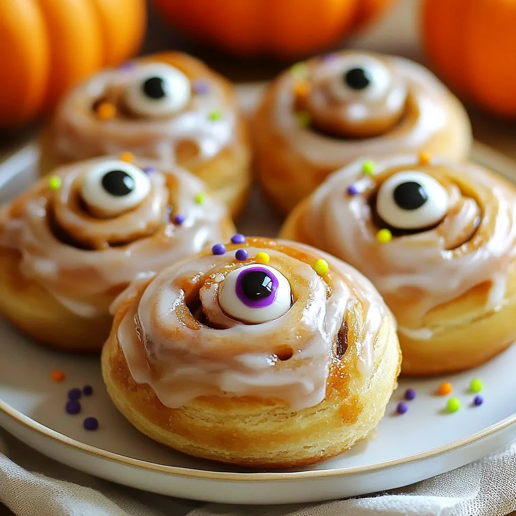 Spooky Halloween Cinnamon Rolls