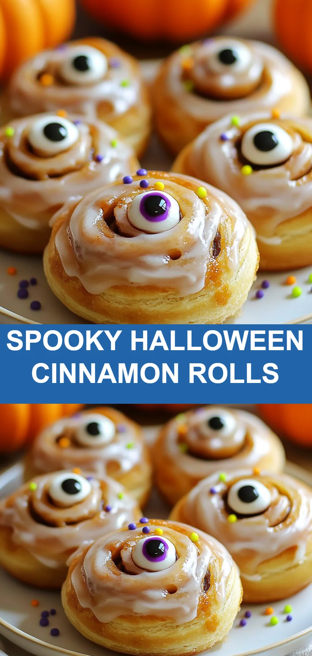 Spooky Halloween Cinnamon Rolls